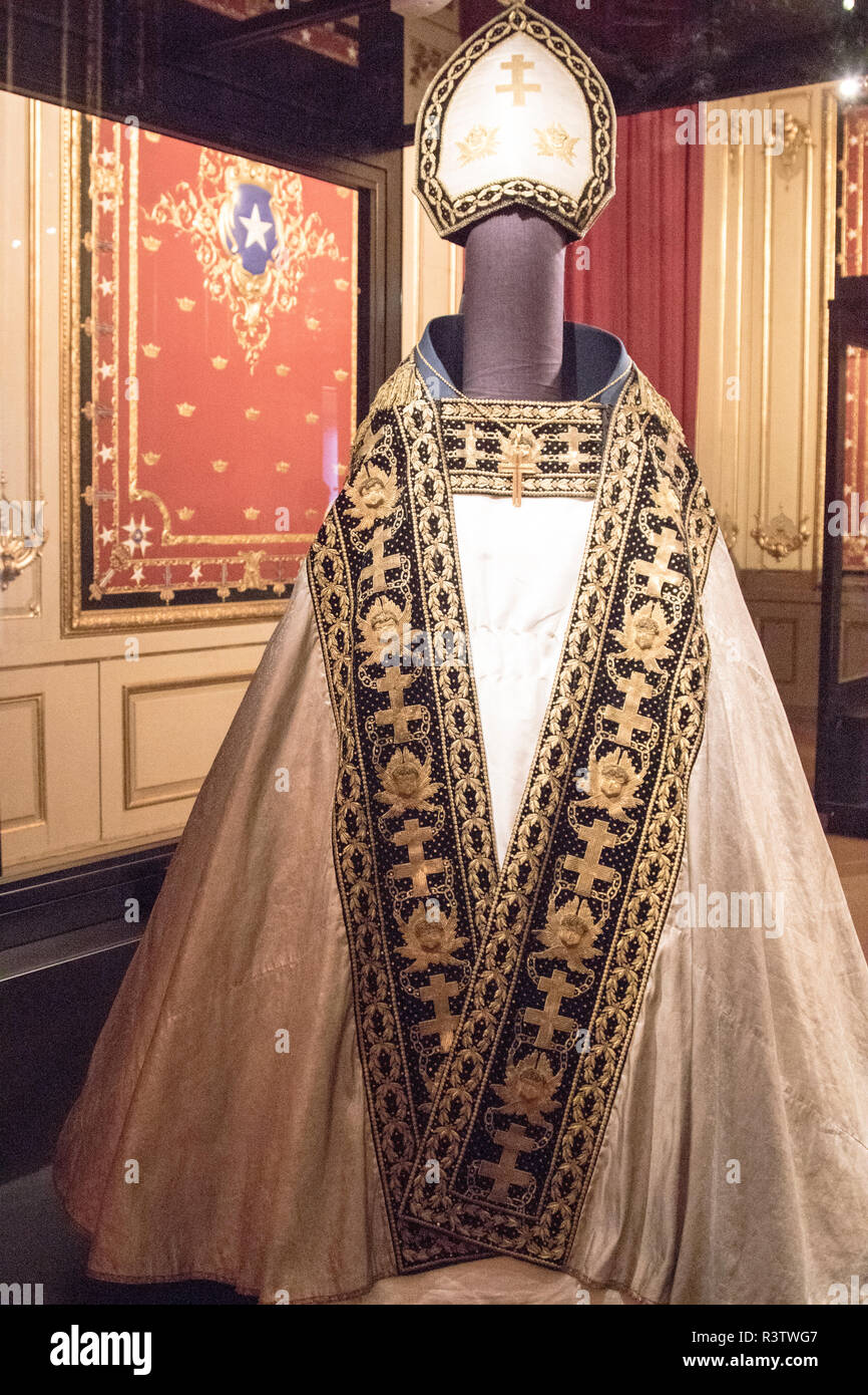 Robe de couronnement porté par l'histoire le roi de Suède Banque D'Images