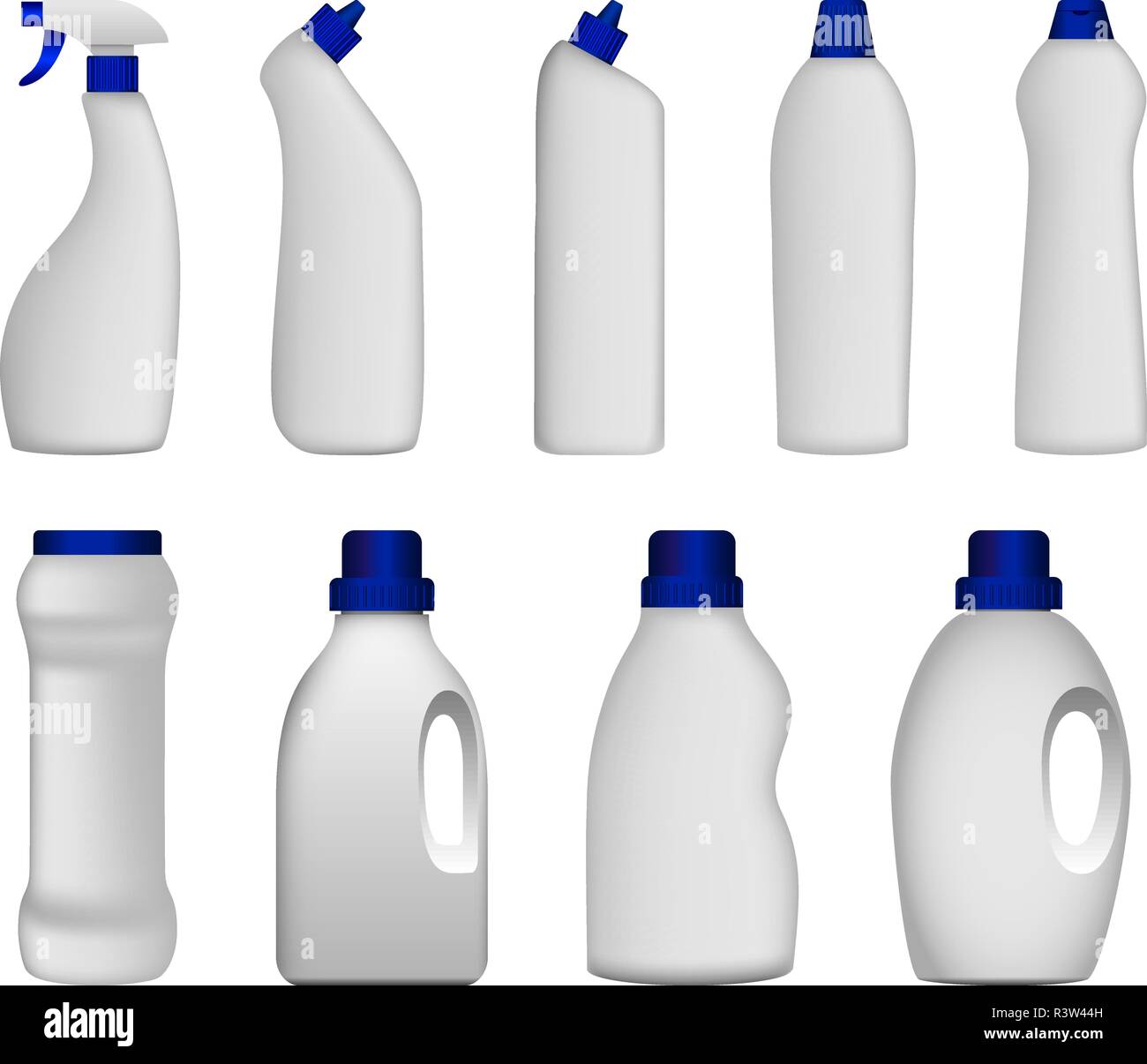 Download Bouteille de détergent en poudre nettoyage lave-immersive. Illustration réaliste de 9 bouteille ...