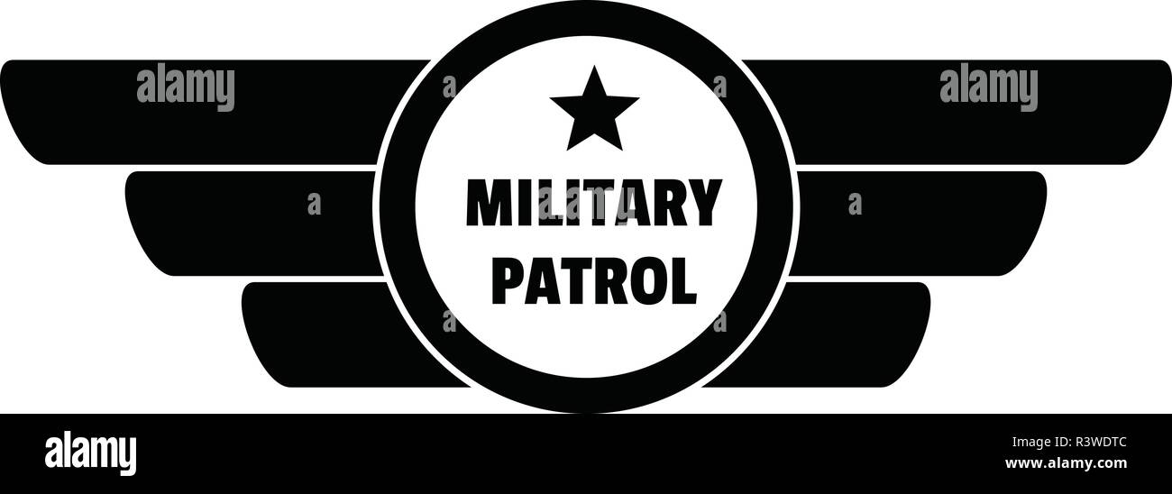 Logo de patrouille militaire. Simple illustration de patrouille militaire logo vector pour la conception web isolé sur fond blanc Illustration de Vecteur