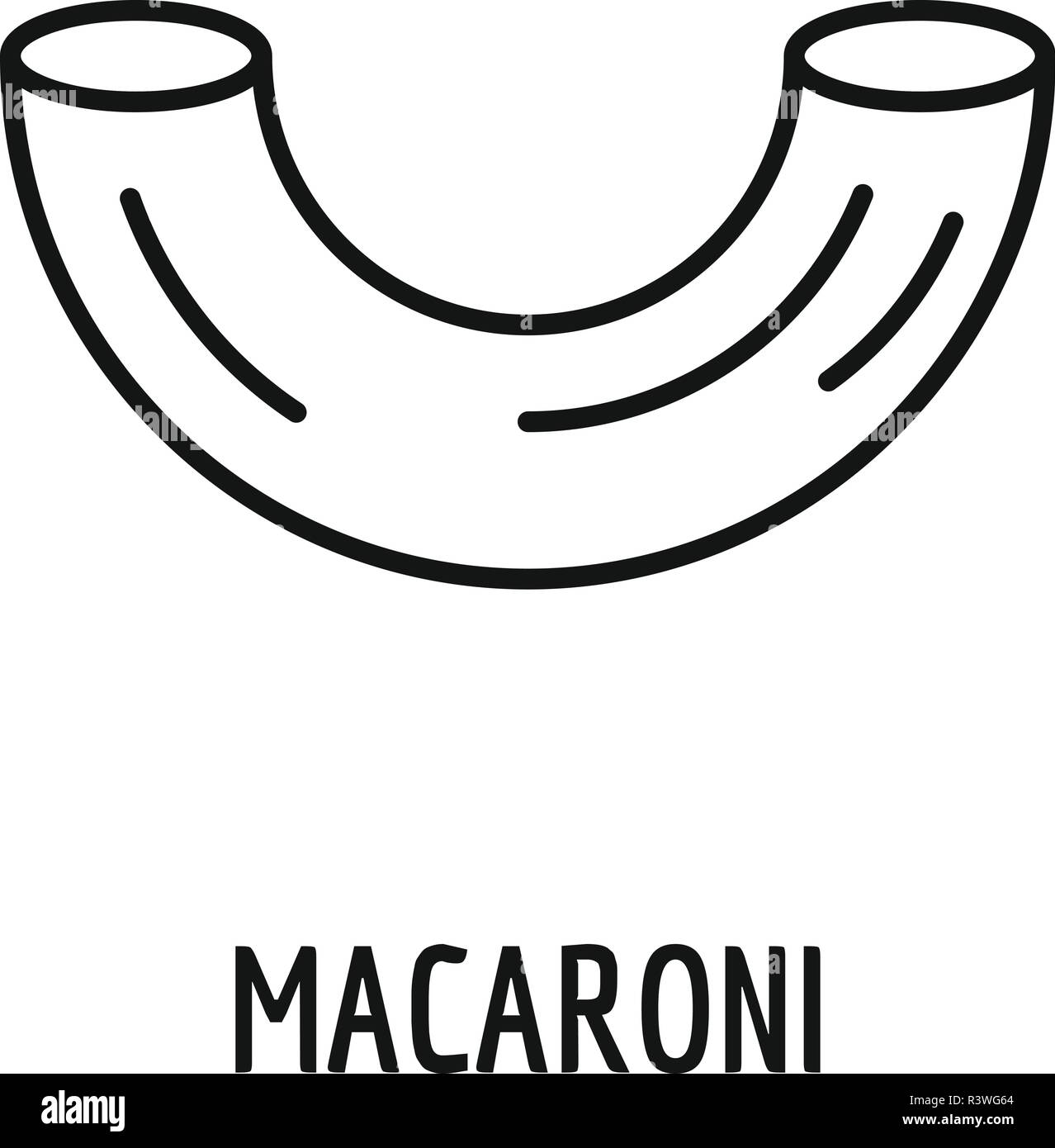 L'icône de macaronis. L'icône vecteur macaroni contour pour la conception web isolé sur fond blanc Illustration de Vecteur
