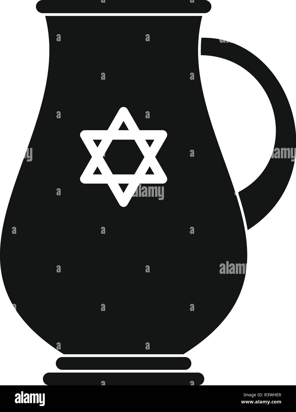 Verseuse juif icône. Simple illustration de l'icône vecteur verseuse juif pour la conception web isolé sur fond blanc Illustration de Vecteur