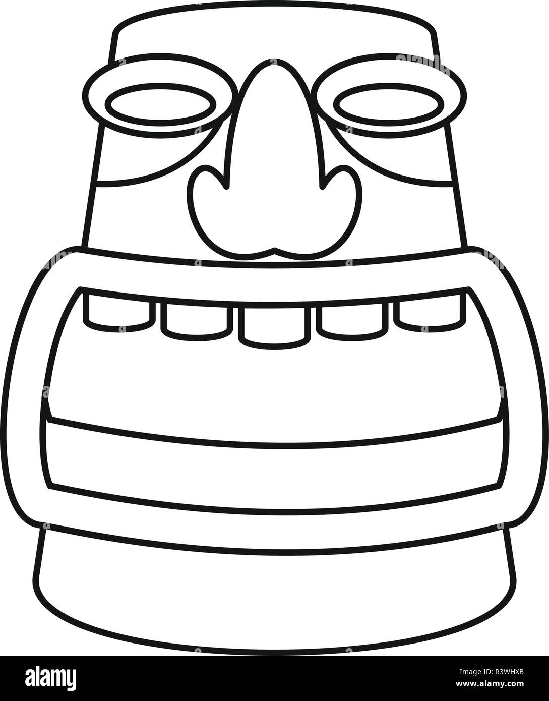 Icône idole aztèque. L'icône vecteur idole aztèque esquisse pour la conception web isolé sur fond blanc Illustration de Vecteur