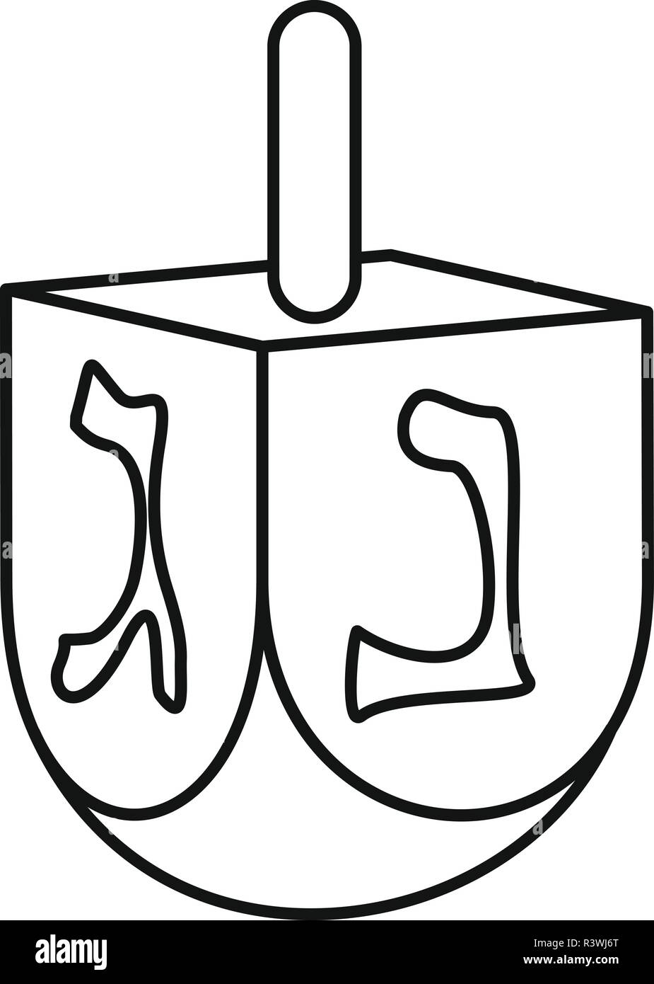 Icône dreidel juif. Description illustration de l'icône vecteur dreidel juif pour la conception web isolé sur fond blanc Illustration de Vecteur