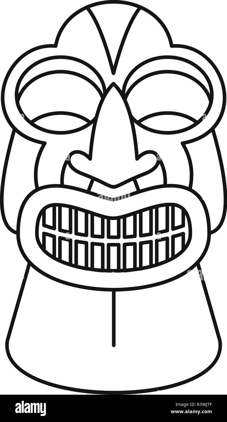 Icône idole Tiki. L'idole tiki aperçu l'icône vecteur pour la conception web isolé sur fond blanc Illustration de Vecteur