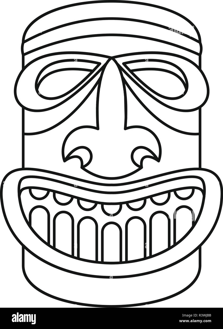 Icône idole de bois. L'icône vecteur idole de bois contour pour la conception web isolé sur fond blanc Illustration de Vecteur