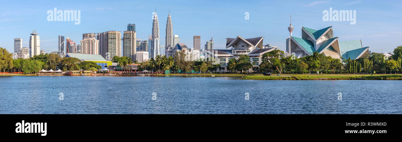 Vue panoramique de la ville de Kuala Lumpur Titiwangsa Park Banque D'Images