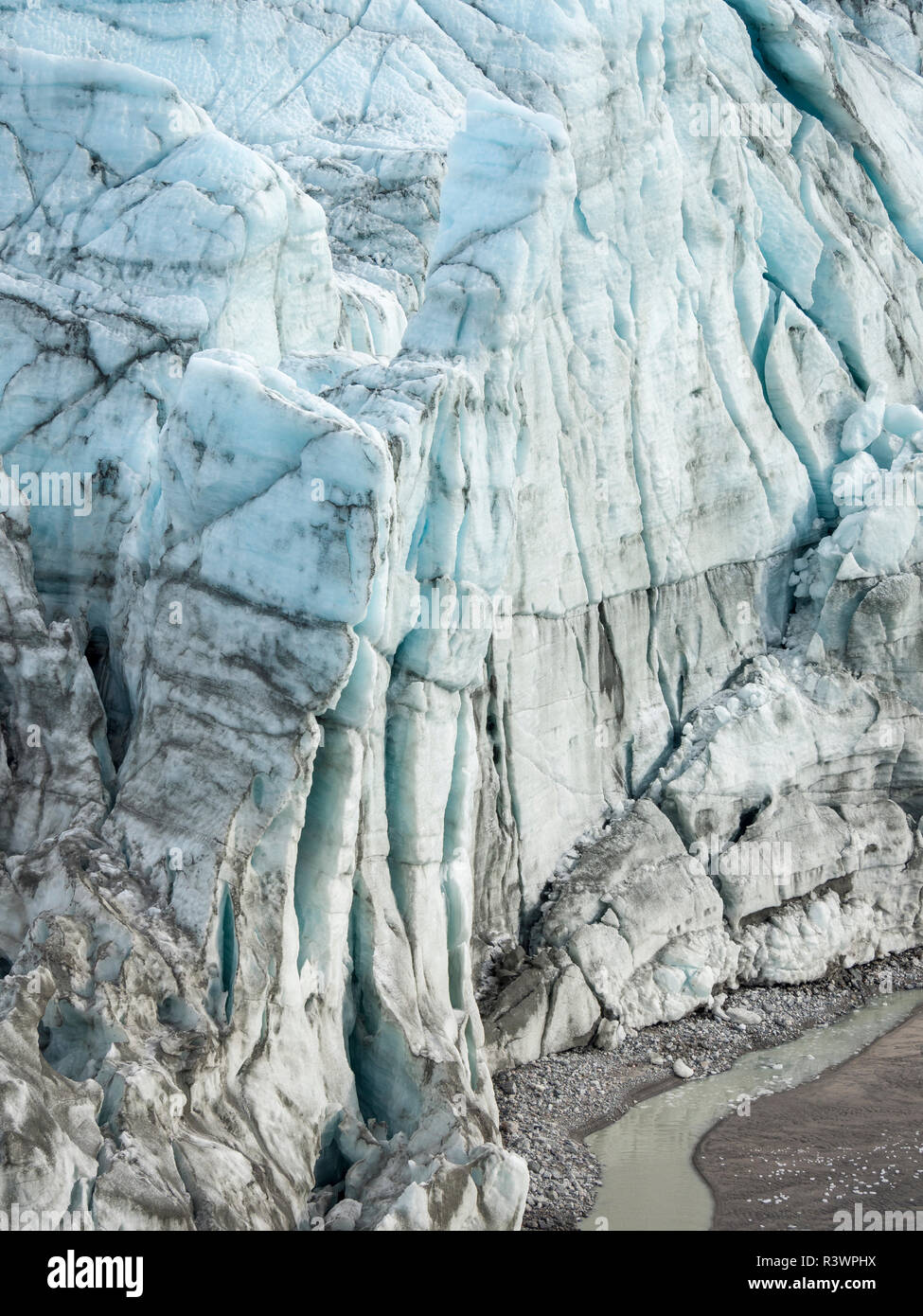 Terminus du Glacier Russell. Paysage près de l'inlandsis du Groenland près de Kangerlussuaq, Groenland, Danemark Banque D'Images