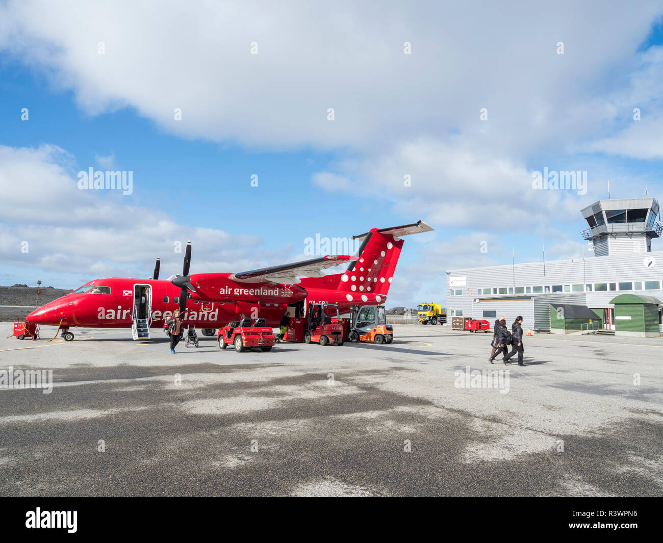 L'aéroport international. Nuuk la capitale du Groenland, Danemark (usage éditorial uniquement) Banque D'Images