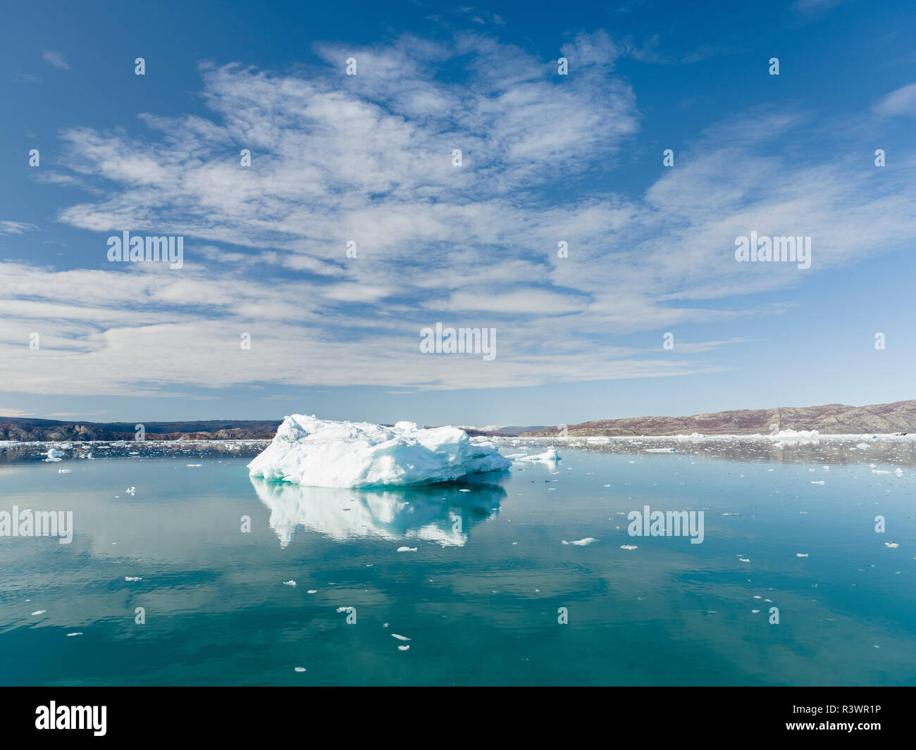 Iceberg dans le Fjord de Pakitsoq Système. Le Groenland, Danemark Banque D'Images