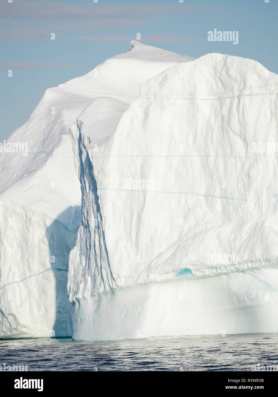 Dans l'Iceberg (Qeqertarsuup Tunua la baie Disko) près d'Ilulissat. Le Groenland, Danemark Banque D'Images