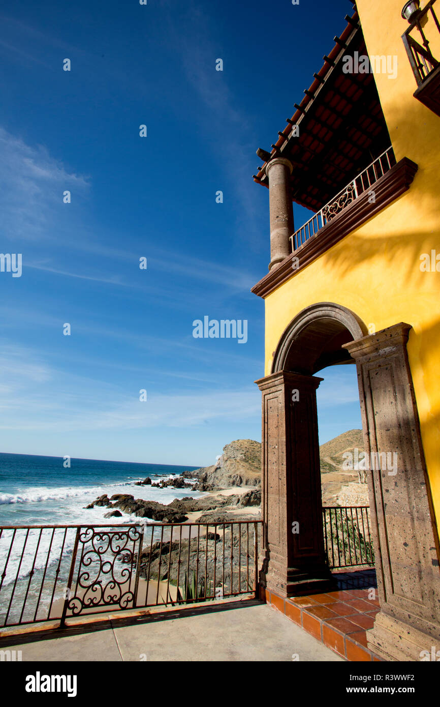 Mexique, Baja California Sur, Todos Santos. Hacienda Cerritos Boutique Hotel à Cerritos Beach. Banque D'Images