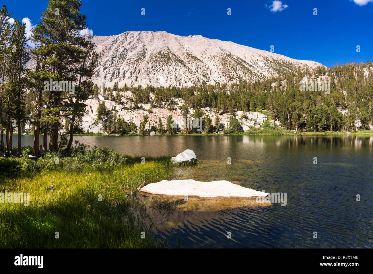 Big Pine Lake Numéro 4, John Muir Wilderness, la Sierra Nevada, en Californie, USA Banque D'Images