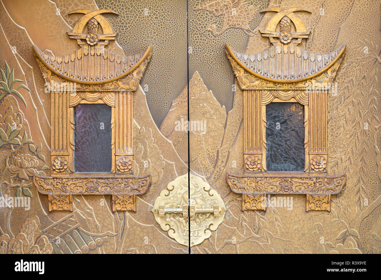 Portes à Grauman's Chinese Theatre à Hollywood, Los Angeles, Californie, USA. (Usage éditorial uniquement) Banque D'Images