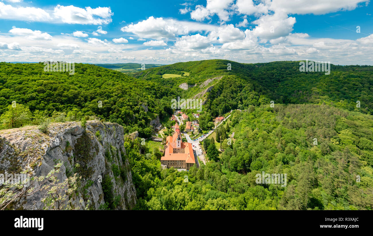 Svaty Jan pod Skalou monastère, Beroun, District de la région de Bohême Centrale, République Tchèque Banque D'Images