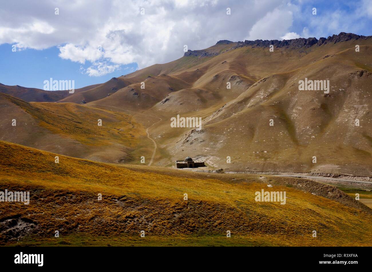 Une vue de Tash Rabat dans le sud du Kirghizistan Banque D'Images
