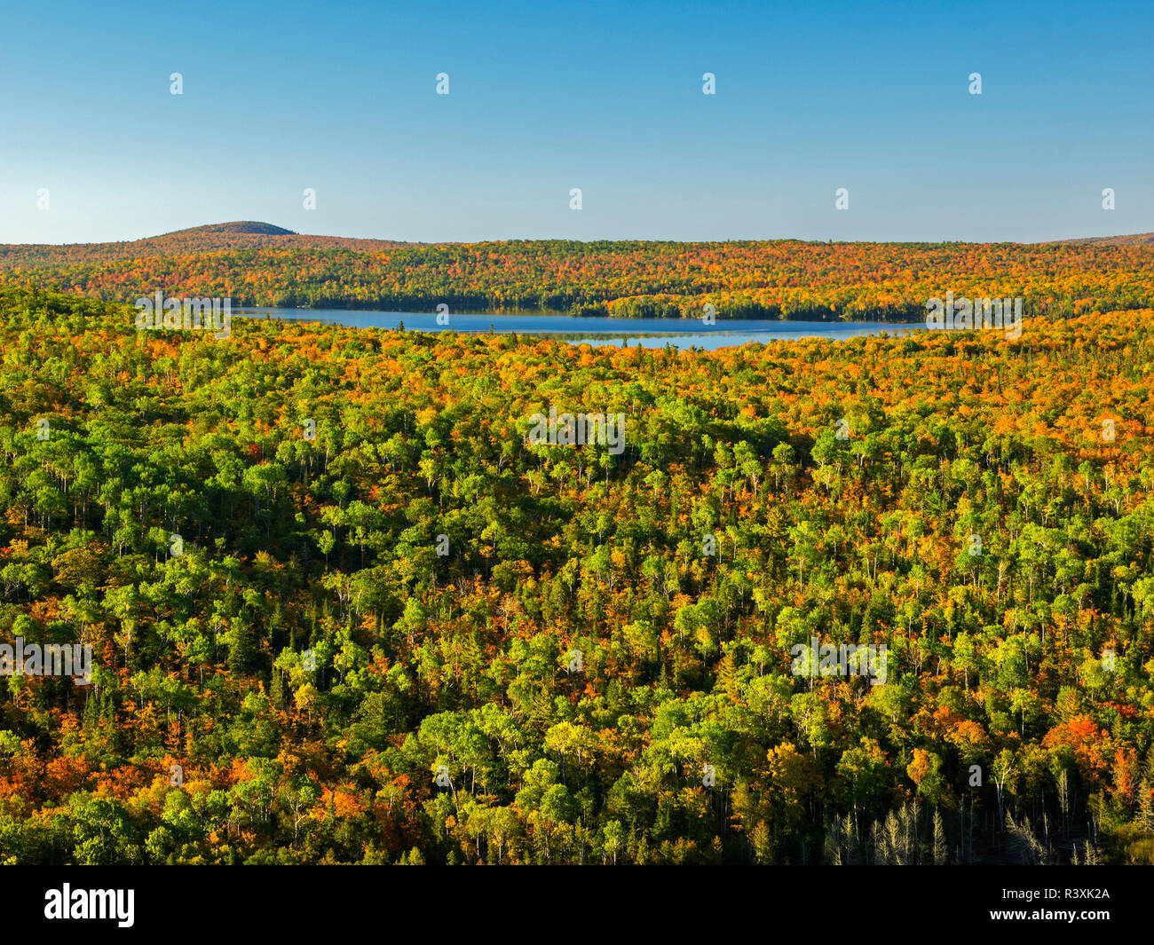 Au Michigan, à partir de la péninsule de Keweenaw, vue montagne Brockway Banque D'Images