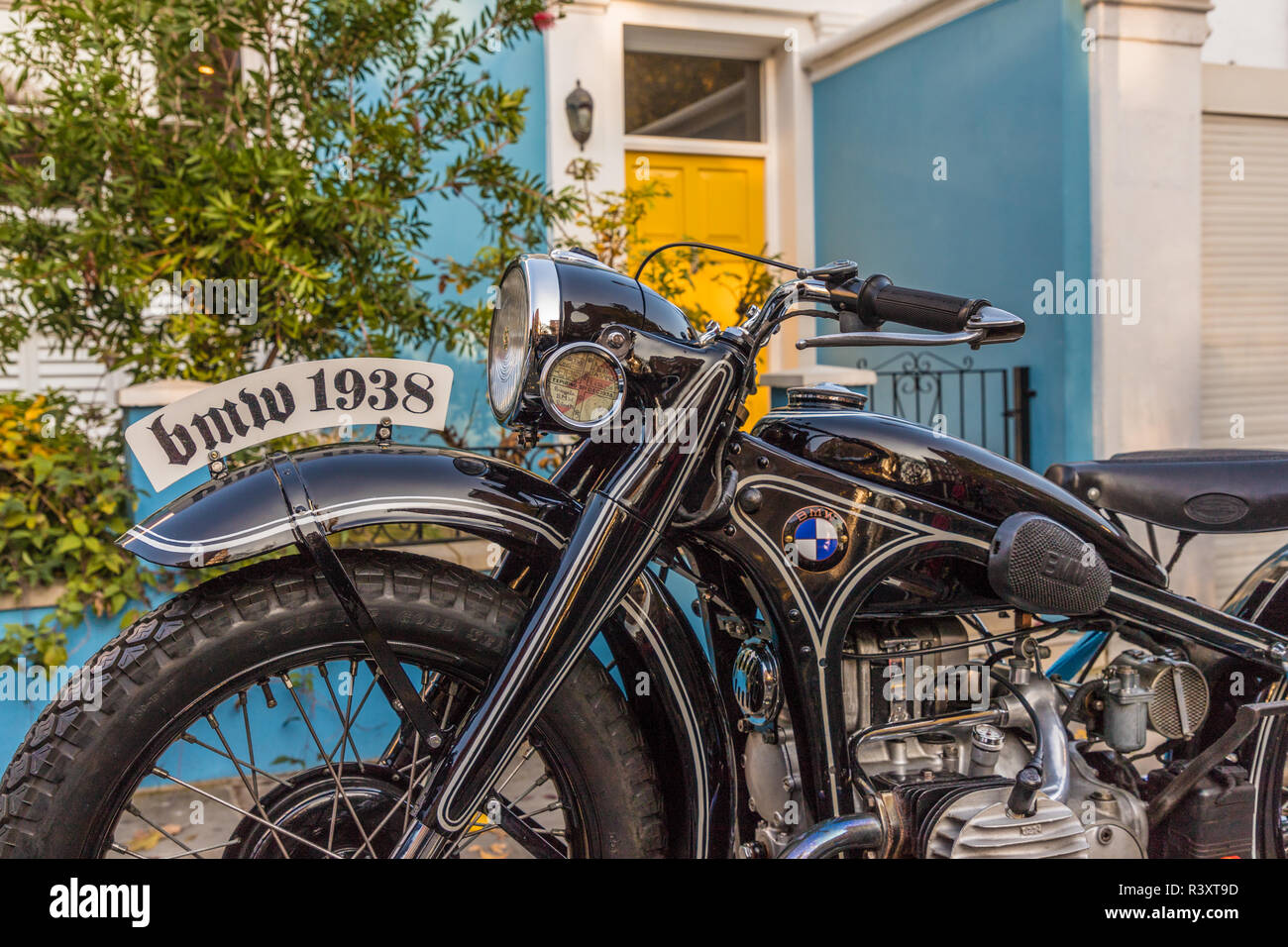 Une belle vieille moto BMW Banque D'Images