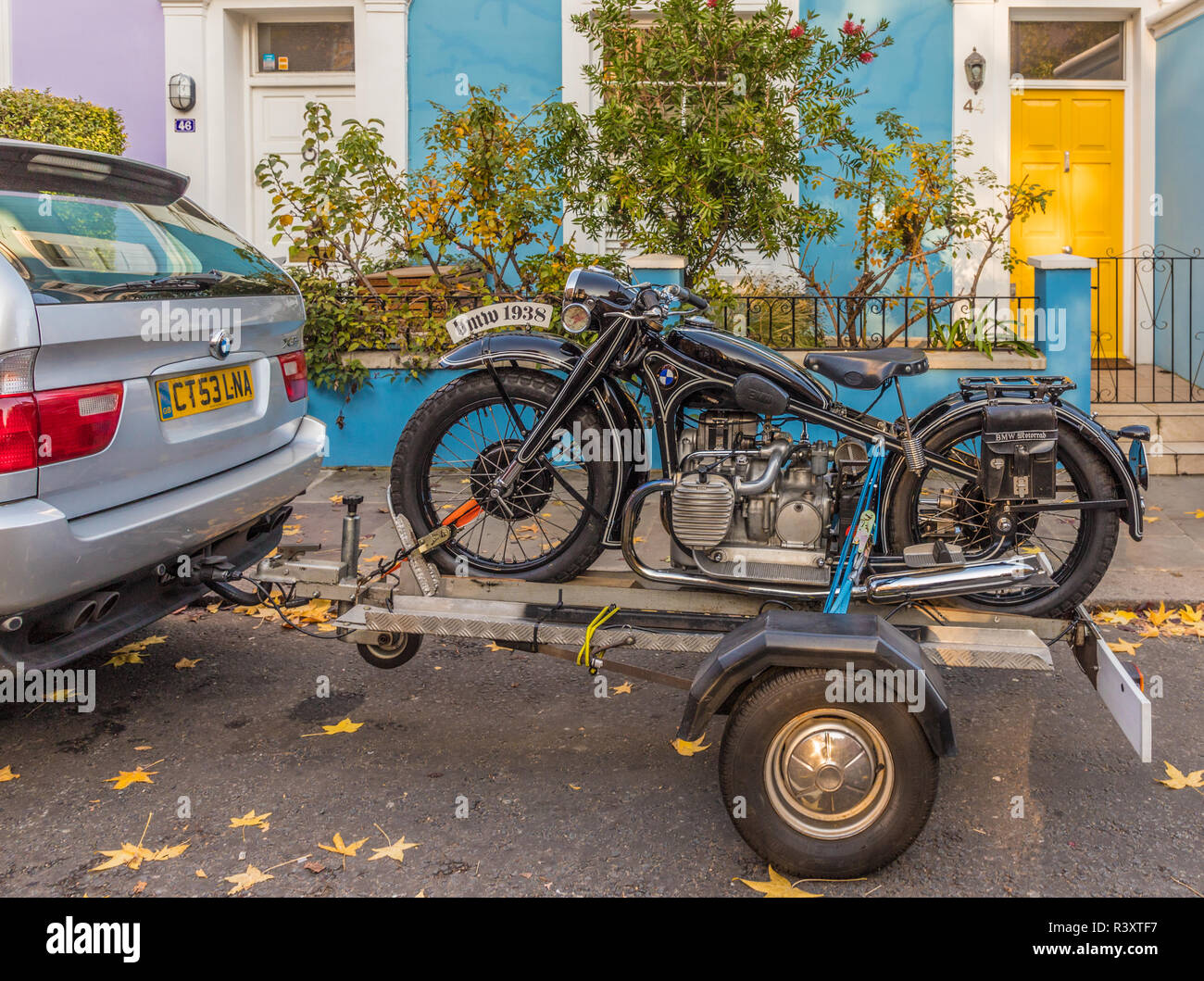 Une belle vieille moto BMW Banque D'Images