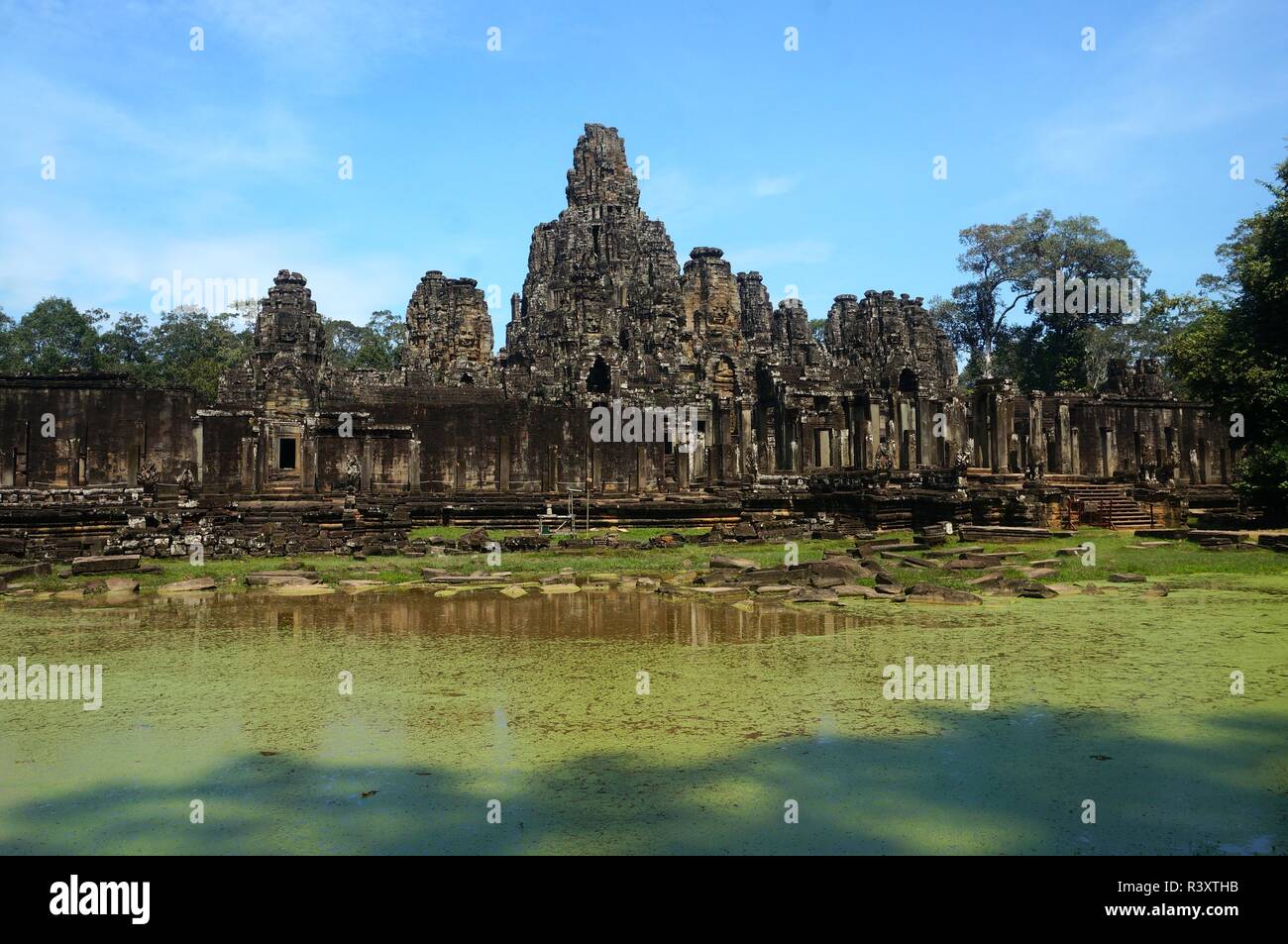 Vue de temple Bayon, Cambodge Banque D'Images