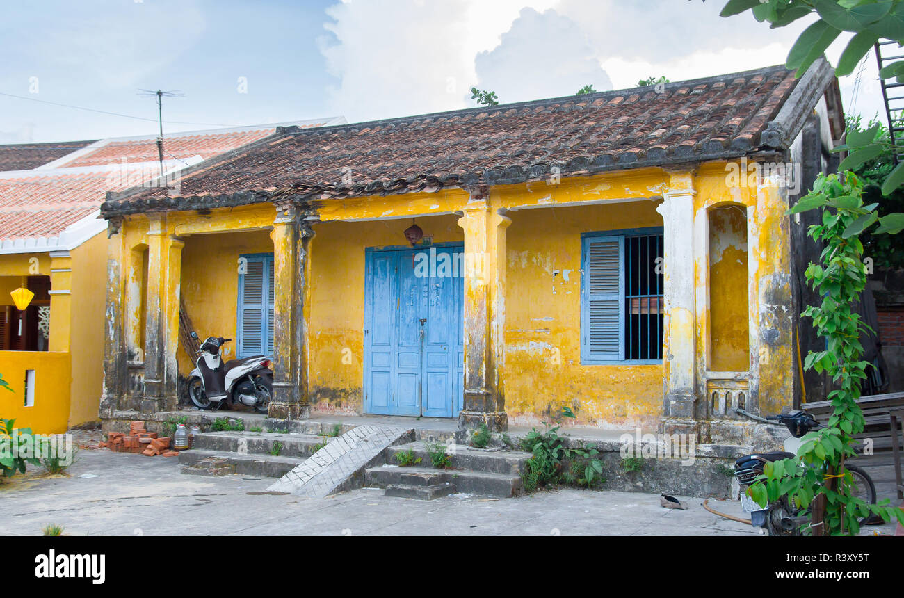 Maison coloniale à Hoi An Banque D'Images