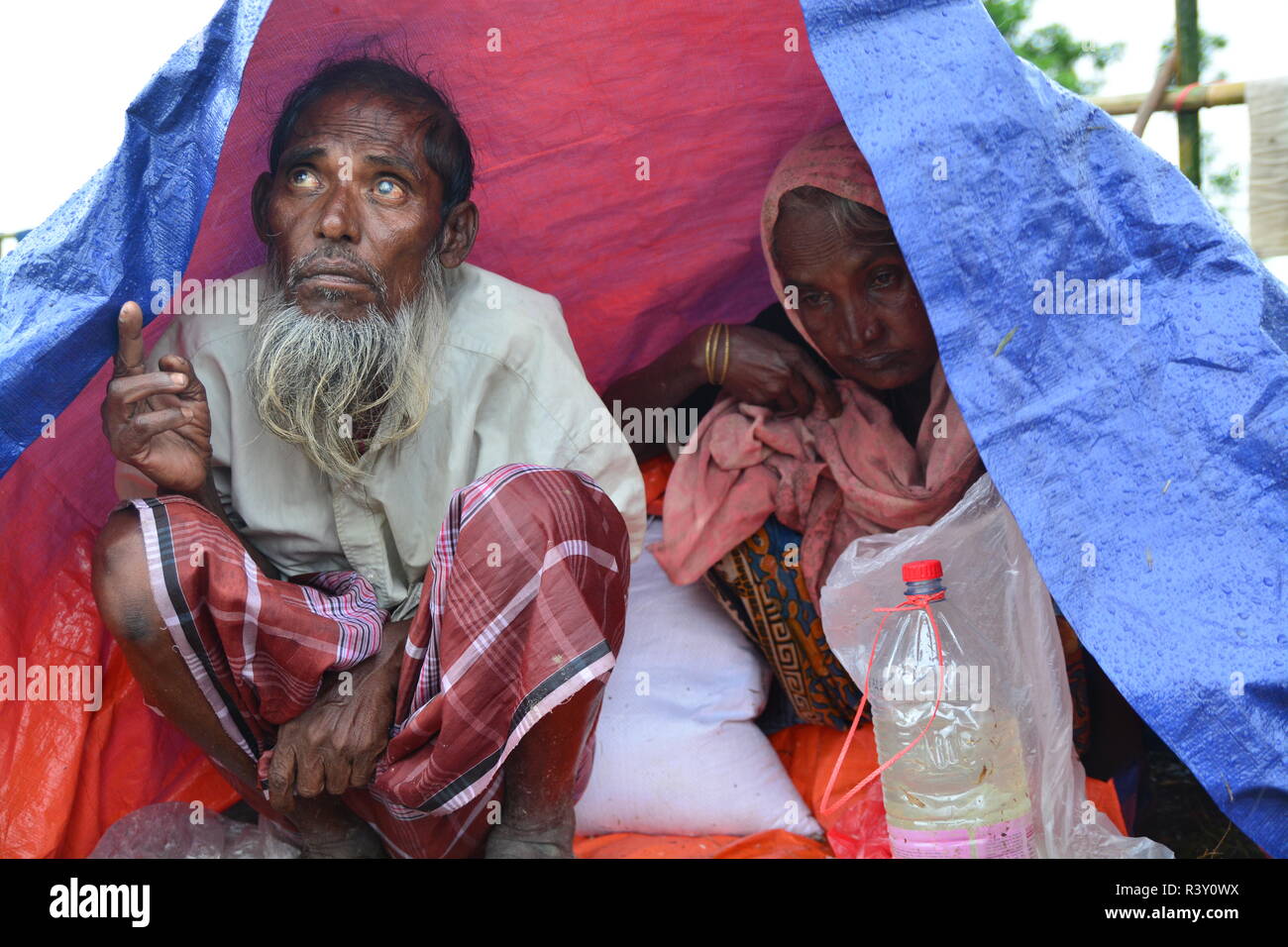 Les réfugiés rohingyas au Bangladesh Banque D'Images