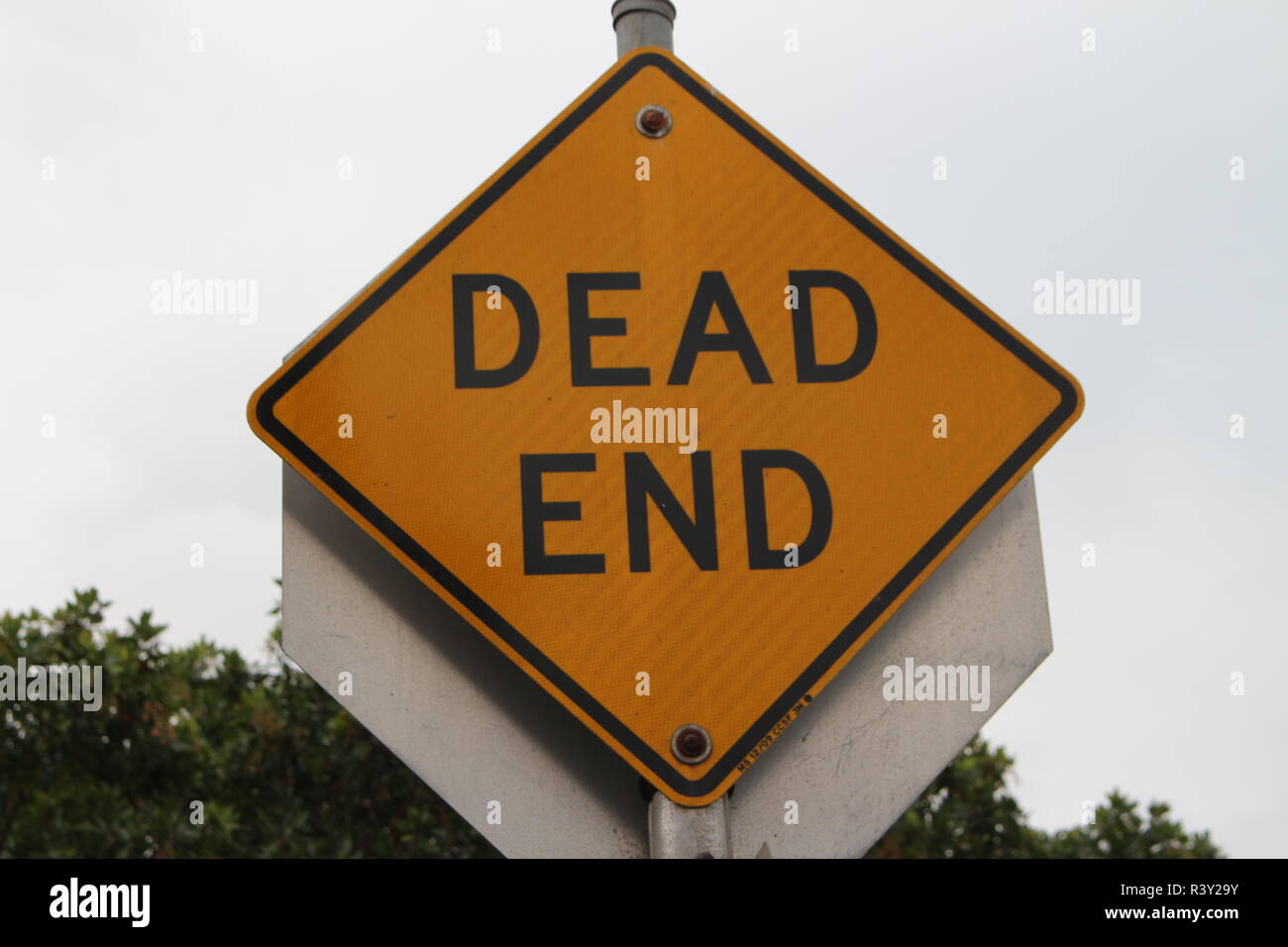 Dead End Verkehrsschild Zeichen Avertissement USA Banque D'Images