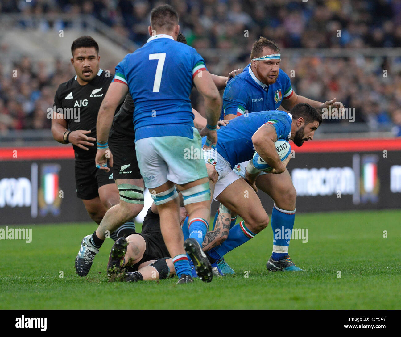 New Zealand All Blacks / Italie Banque D'Images