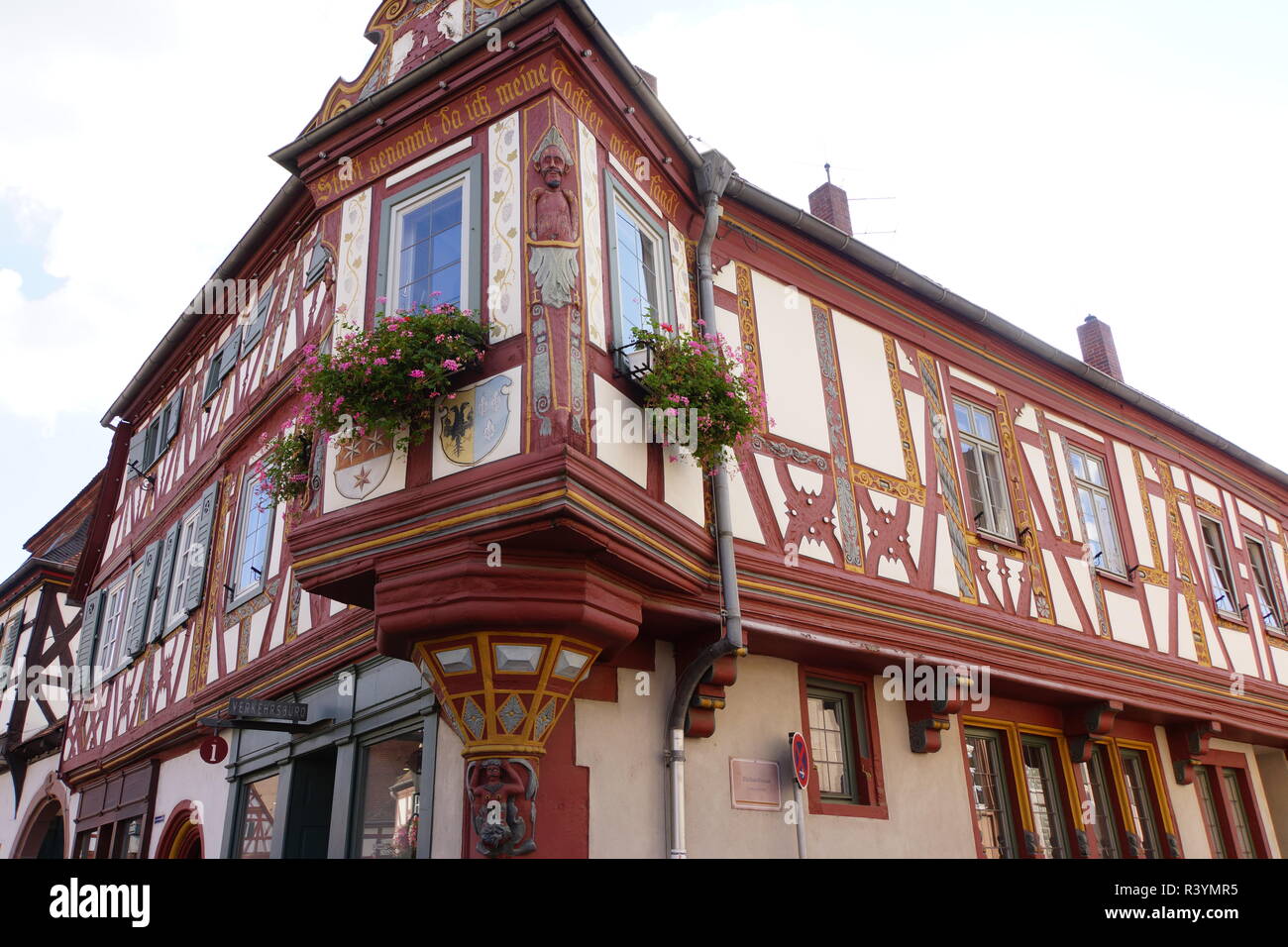 Einhardhaus - historique de la maison à pans de bois de la vieille ville Banque D'Images