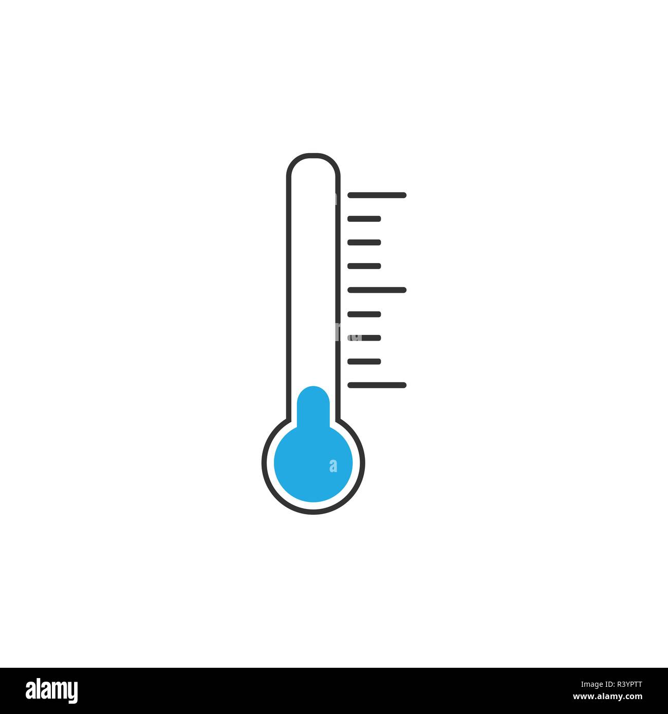 L'icône du thermomètre, vector illustration. Télévision par temps froid  Image Vectorielle Stock - Alamy