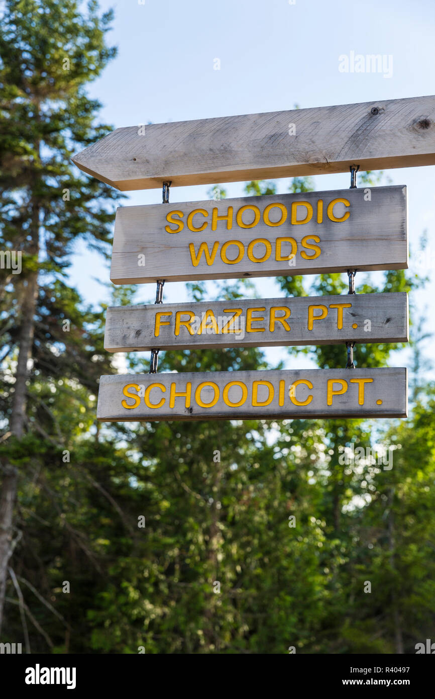 Pistes de Vélo tout près de Schoodic Woods dans le Maine Acadia National Park. Banque D'Images
