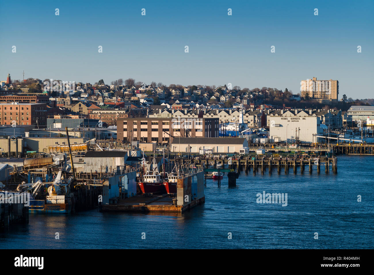 USA, Maine, Portland waterfront Banque D'Images