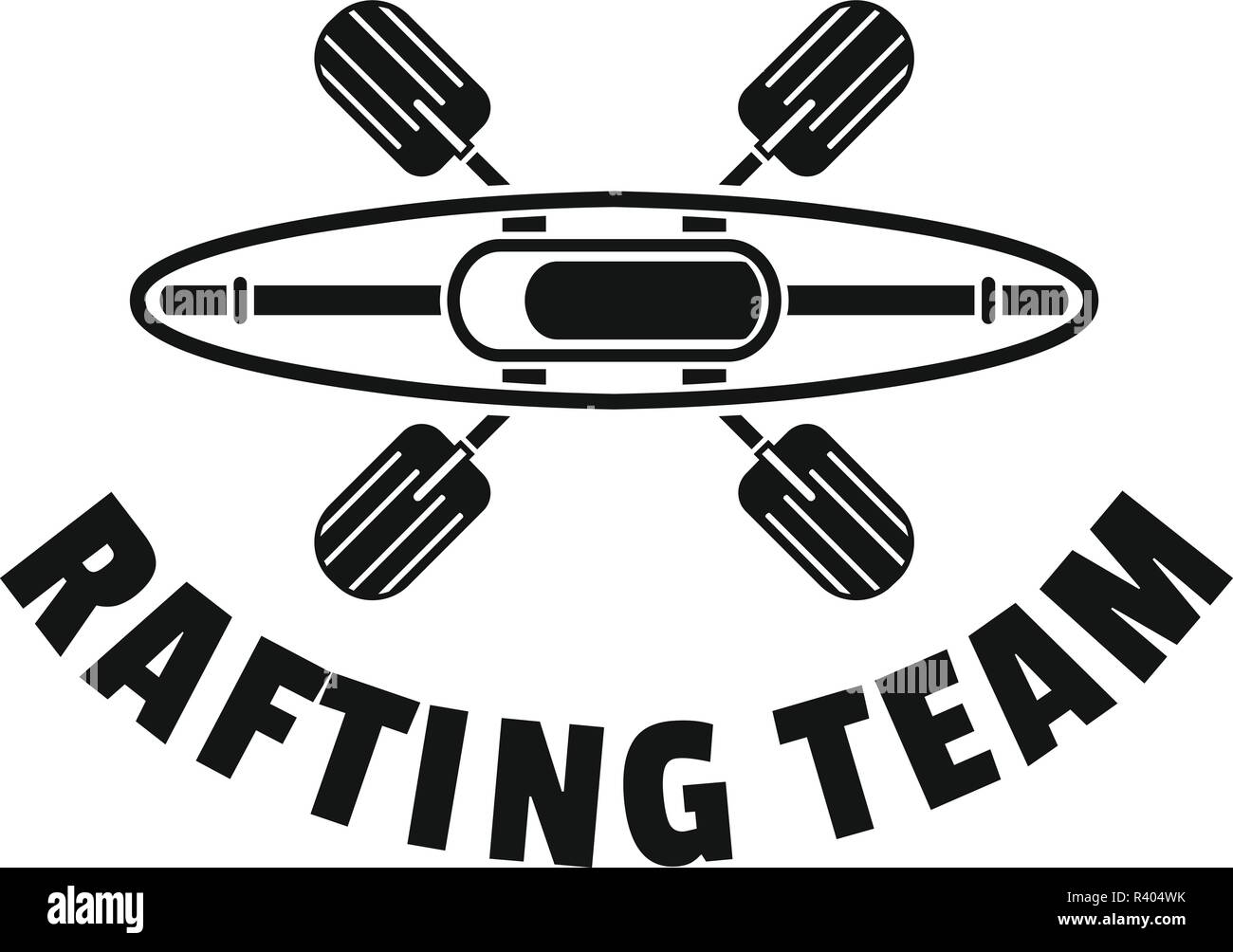 Logo de l'équipe de rafting. Simple illustration de l'équipe de rafting logo vector pour la conception web isolé sur fond blanc Illustration de Vecteur