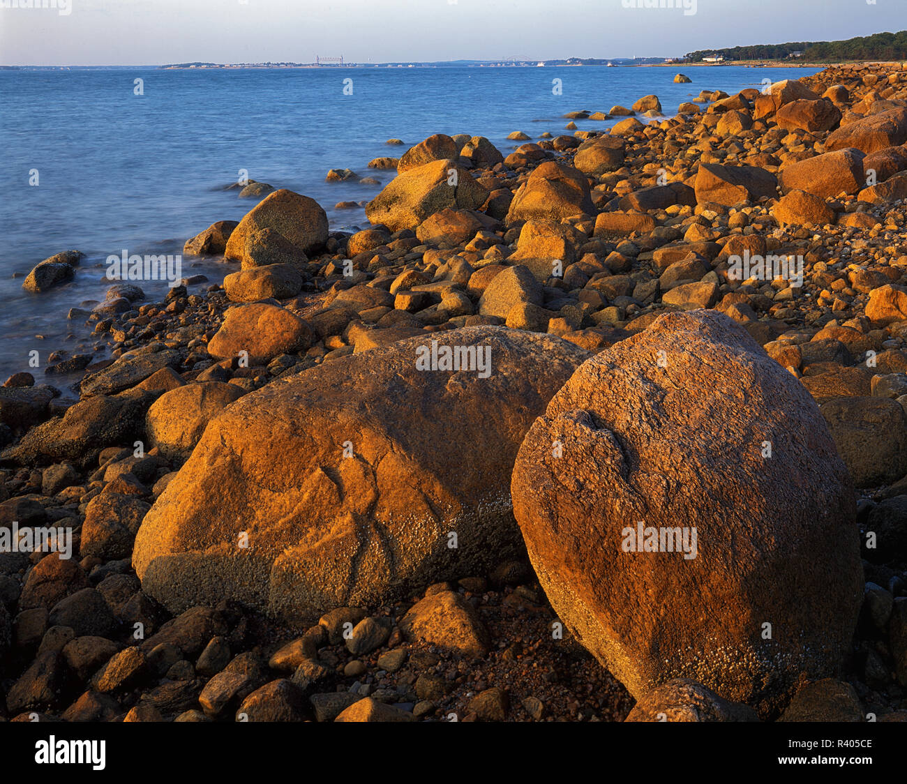 USA, Massachusetts, Buzzard's Bay, Sunset Banque D'Images