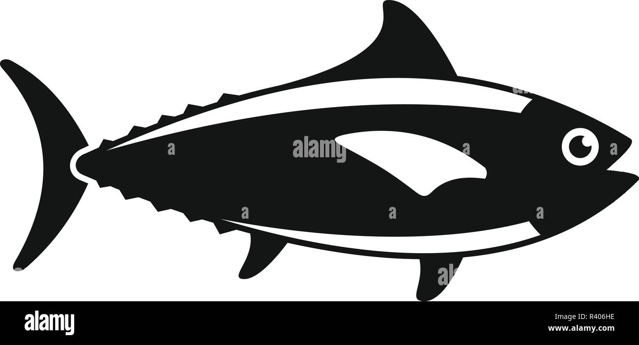 L'icône de thon. Illustration simple de thon icône vecteur pour la conception web isolé sur fond blanc Illustration de Vecteur