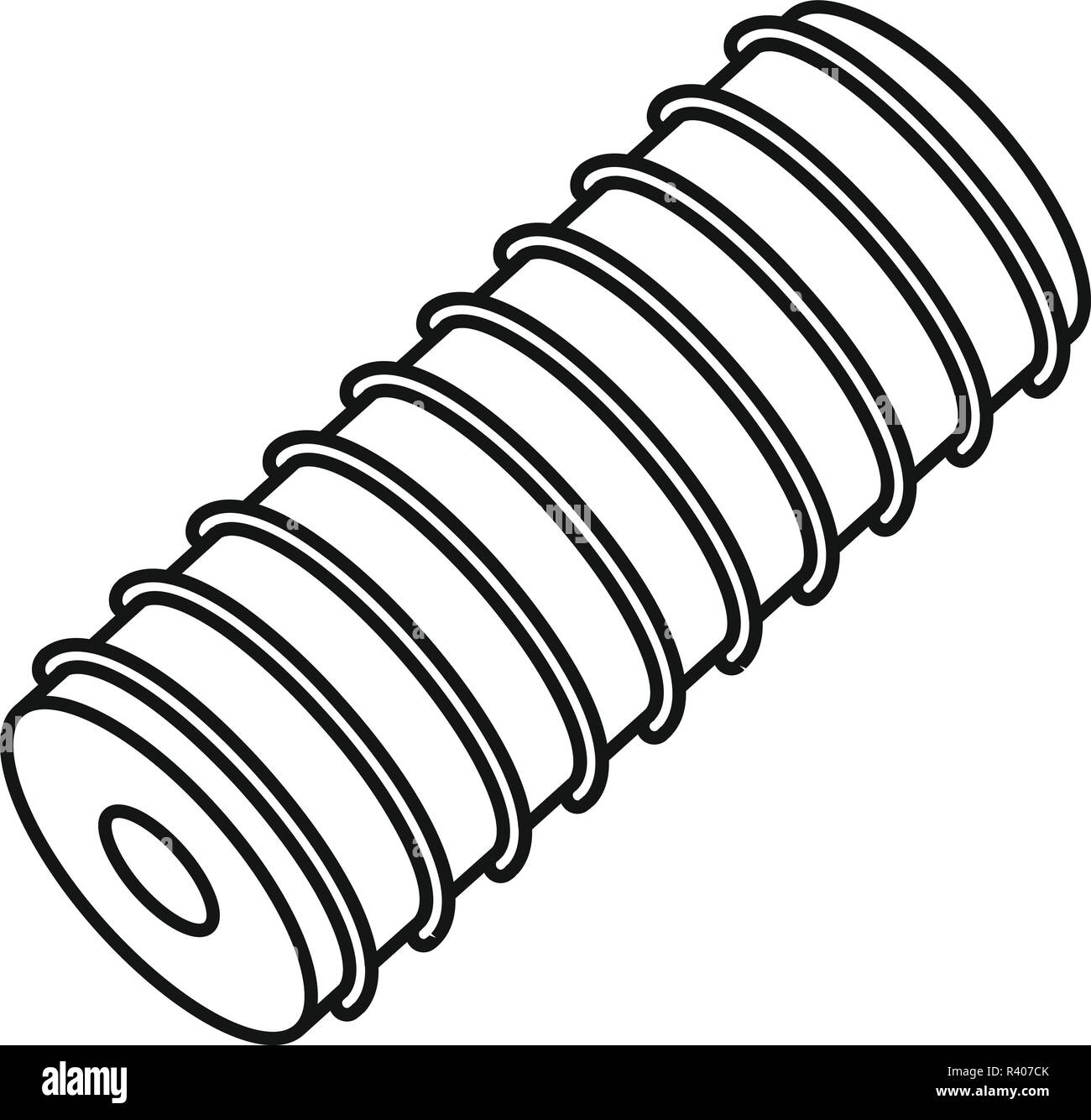 L'icône de la spire du ressort électrique. Contours de la bobine électrique icône vecteur printemps pour la conception web isolé sur fond blanc Illustration de Vecteur