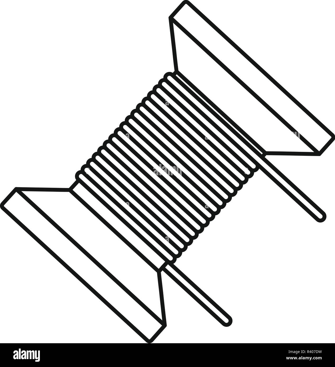 L'icône de la spire du ressort magnétique. Spire magnétique aperçu l'icône vecteur pour la conception web isolé sur fond blanc Illustration de Vecteur