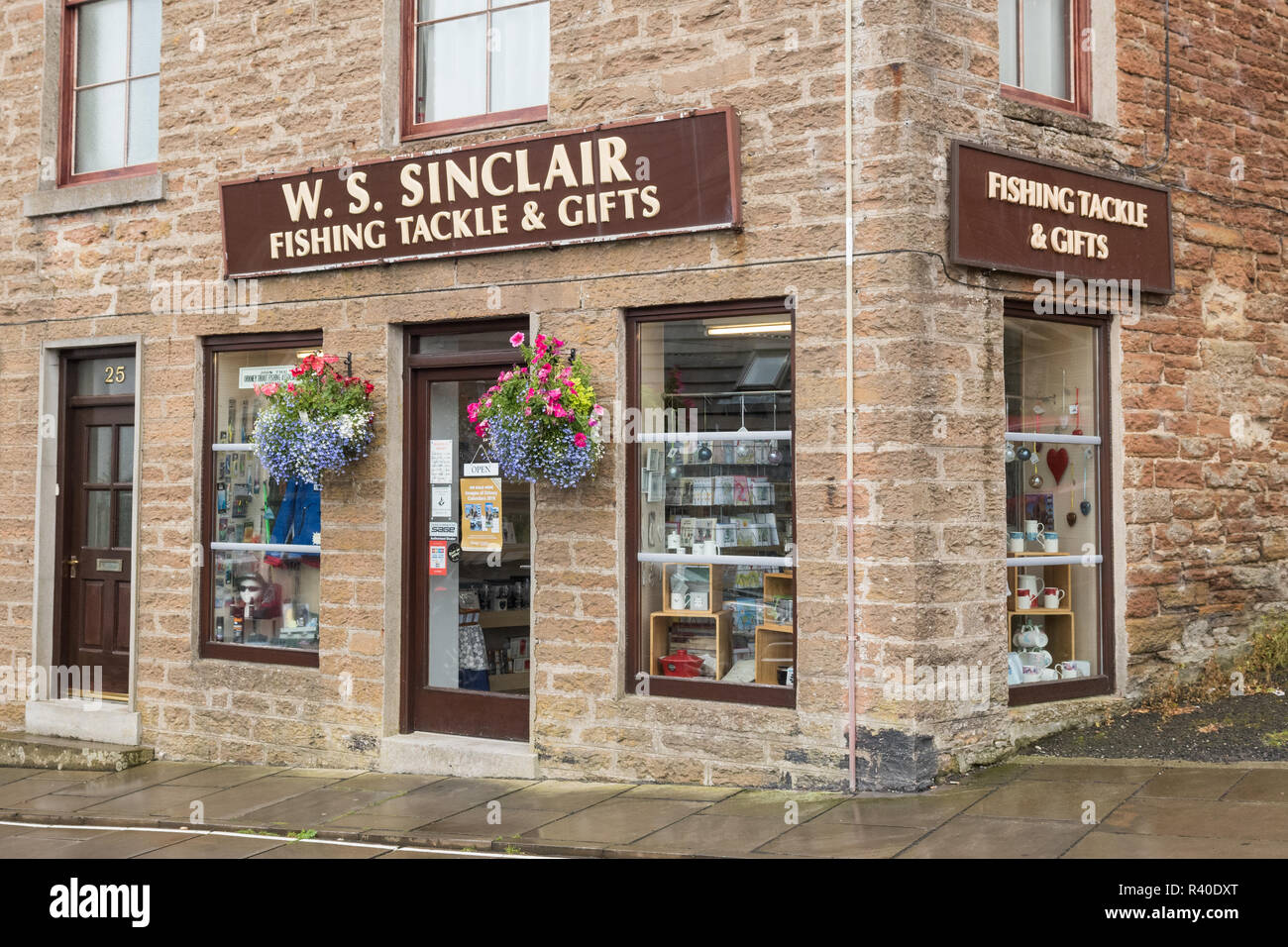 Boutique d'articles de pêche - W S Sinclair - Stromness, Orkney, Scotland, UK Banque D'Images