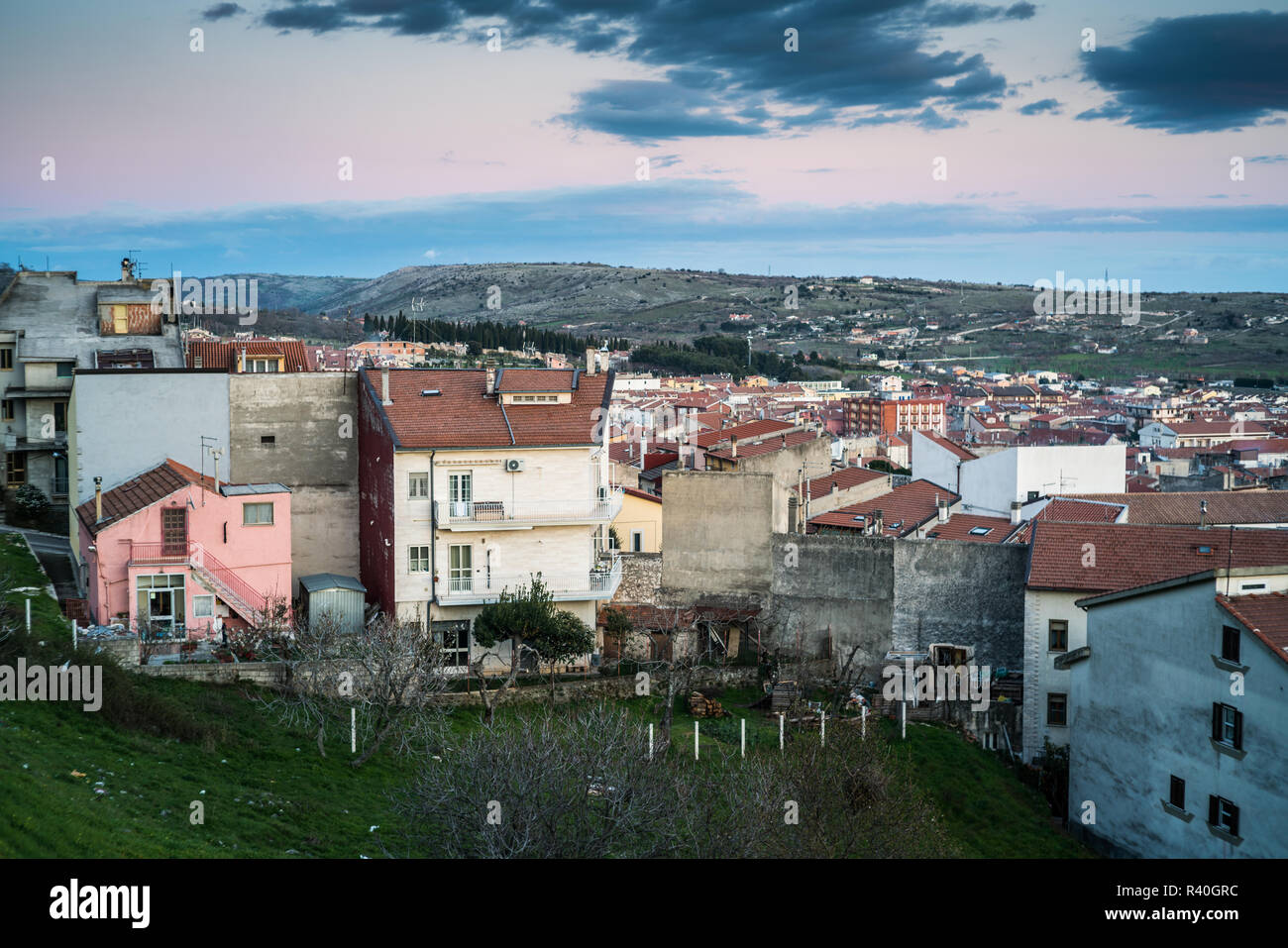 Vue aérienne de la San Giovanni Rotondo, Gargano, Italie, Europe. Banque D'Images