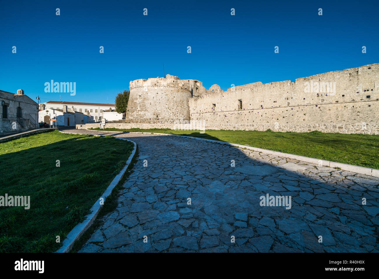 Castello Normanno Svevo Aragonais, Monte Sant'Angelo, Italie, Europe. Banque D'Images