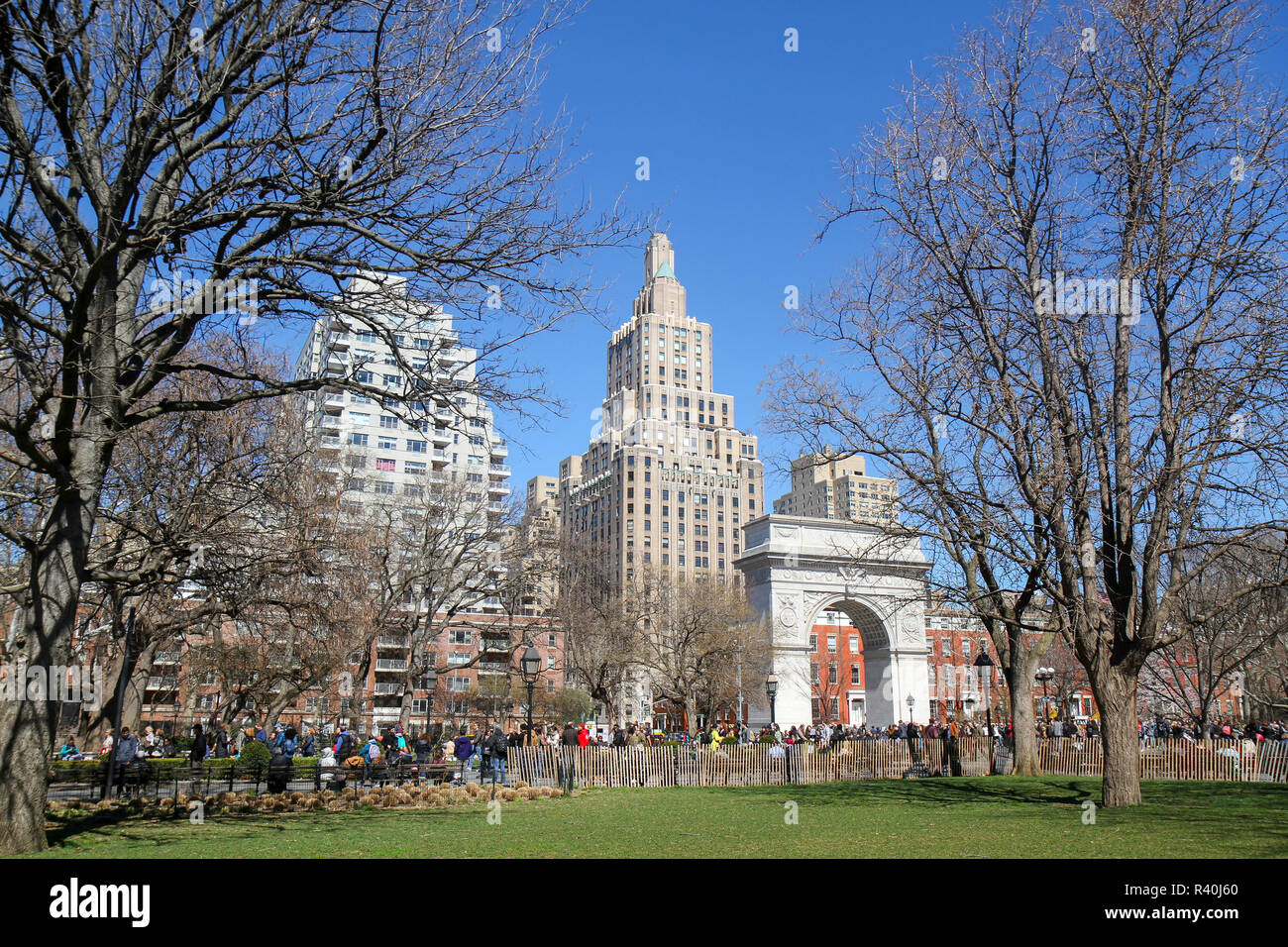 Washington Square Park, Greenwich Village, New York, USA Banque D'Images