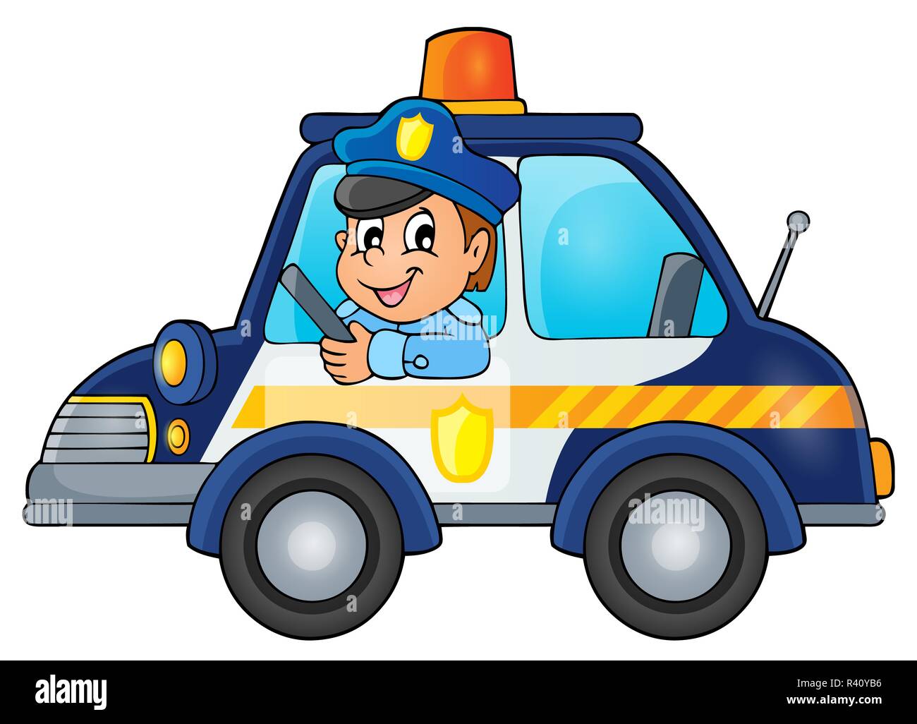 Voiture de police image thème 1 Banque D'Images