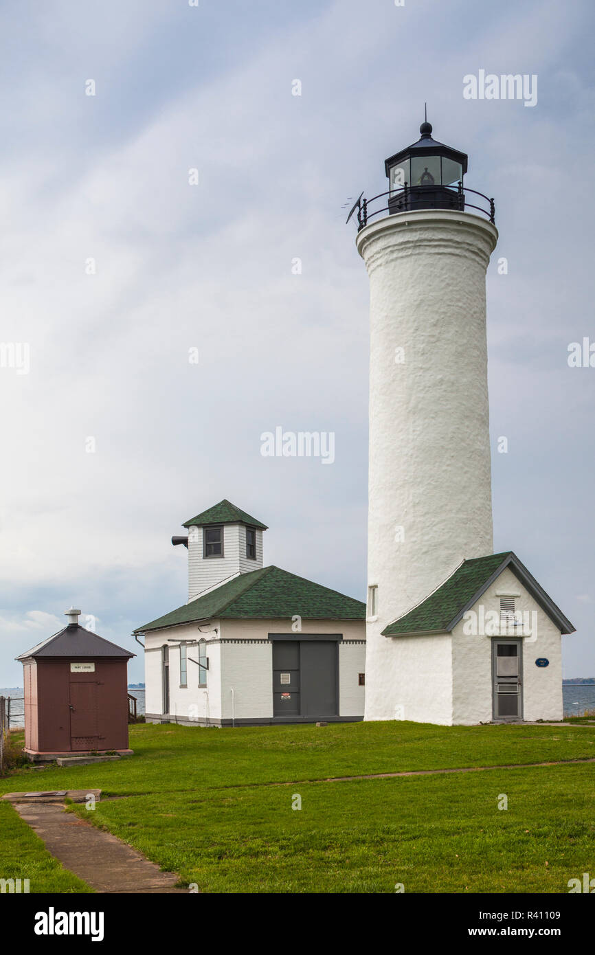 USA, New York, région des Mille-Îles, cap Vincent, cap Vincent phare sur le lac Ontario Banque D'Images