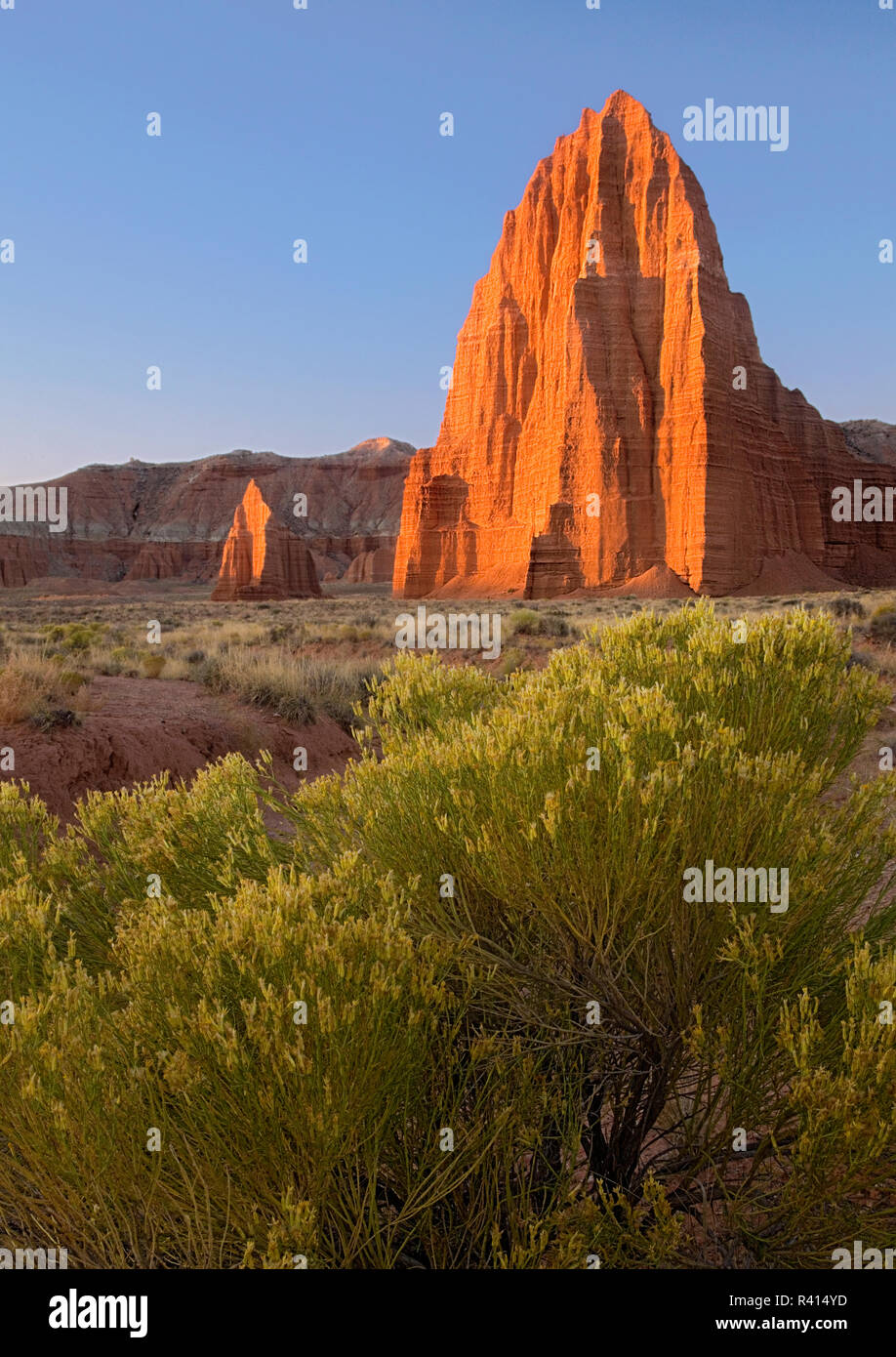 USA, Utah, Capitol Reef National Park, Cathedral Valley, Temple du Soleil Banque D'Images
