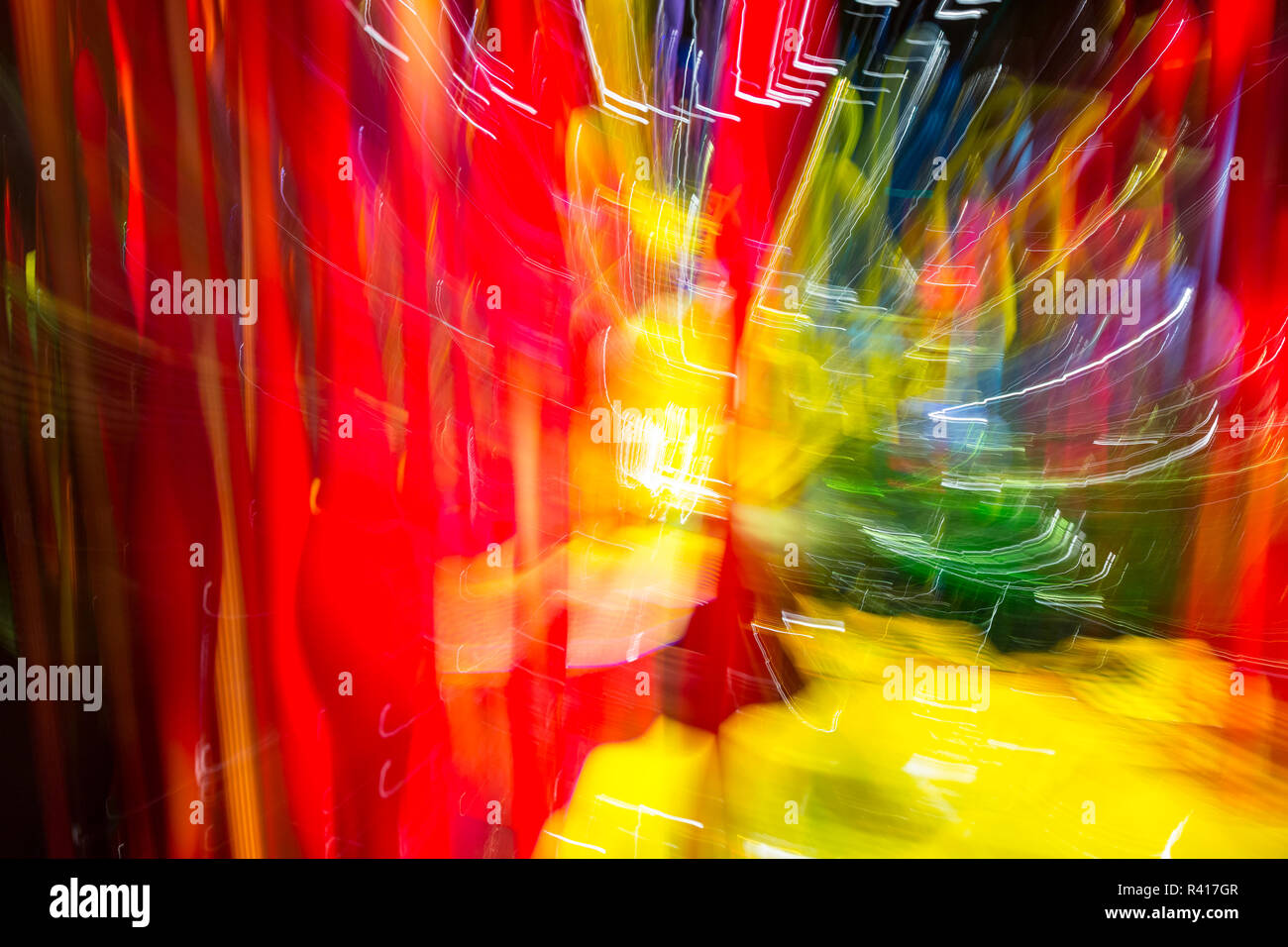 Verre coloré avec effet de mouvement flou. Banque D'Images