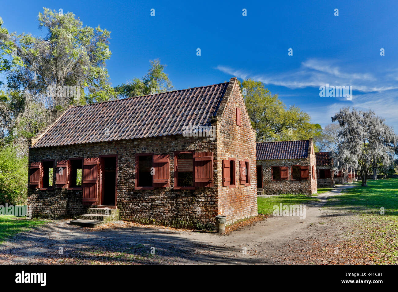 Boone Hall Plantation esclaves, Charleston, Caroline du Sud Banque D'Images