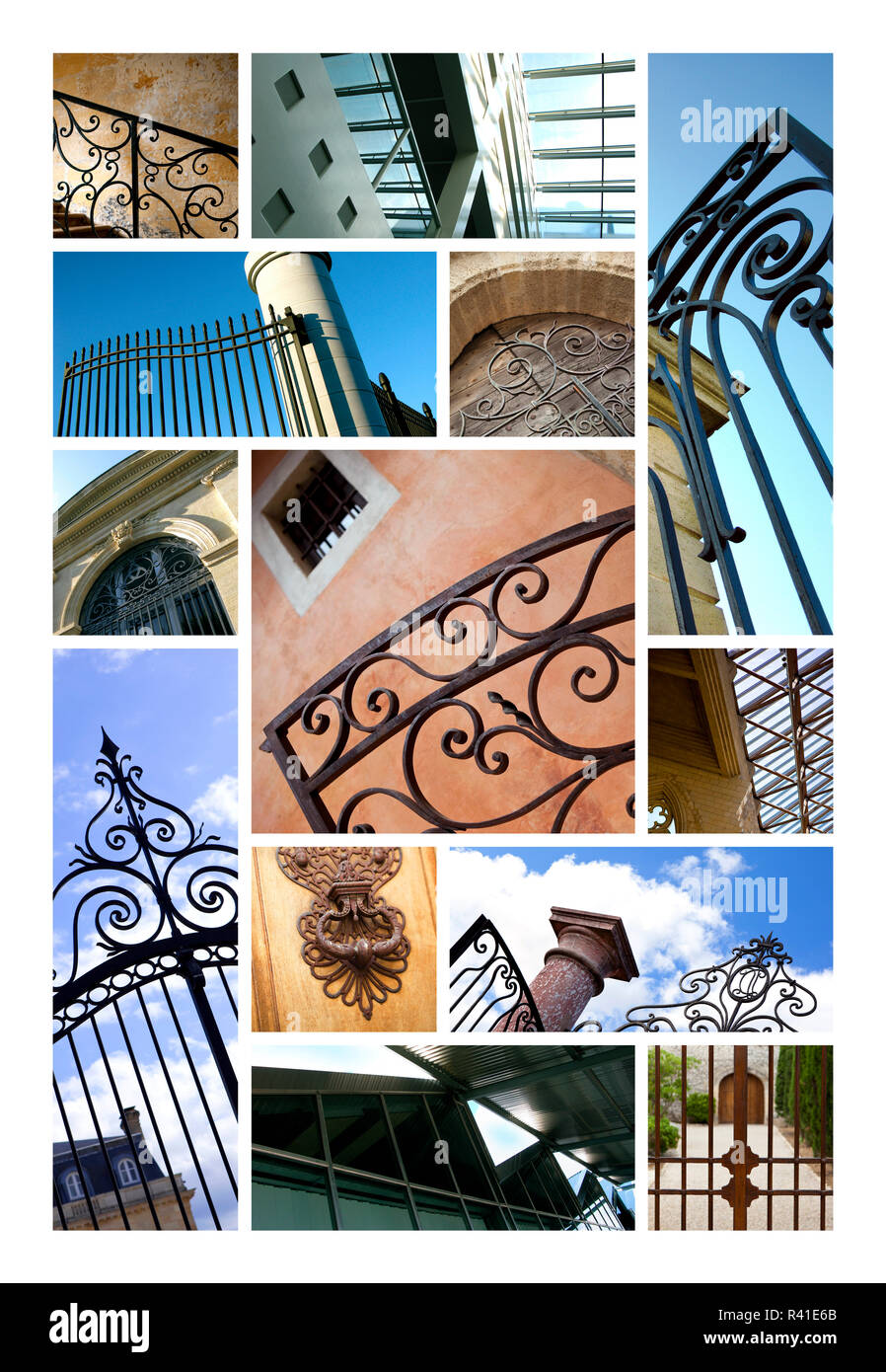 Portes en fer forgé Banque D'Images