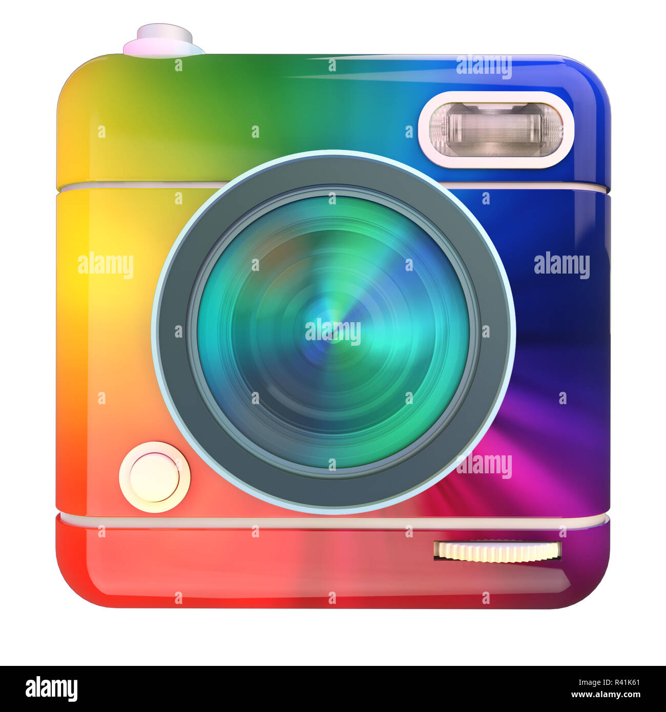 Icône Appareil photo rainbow Banque D'Images