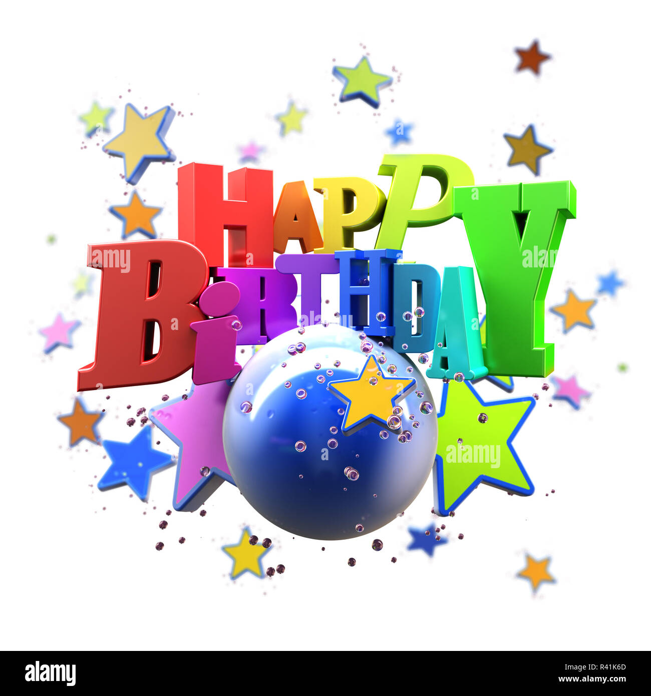 Joyeux Anniversaire Stars Photo Stock Alamy