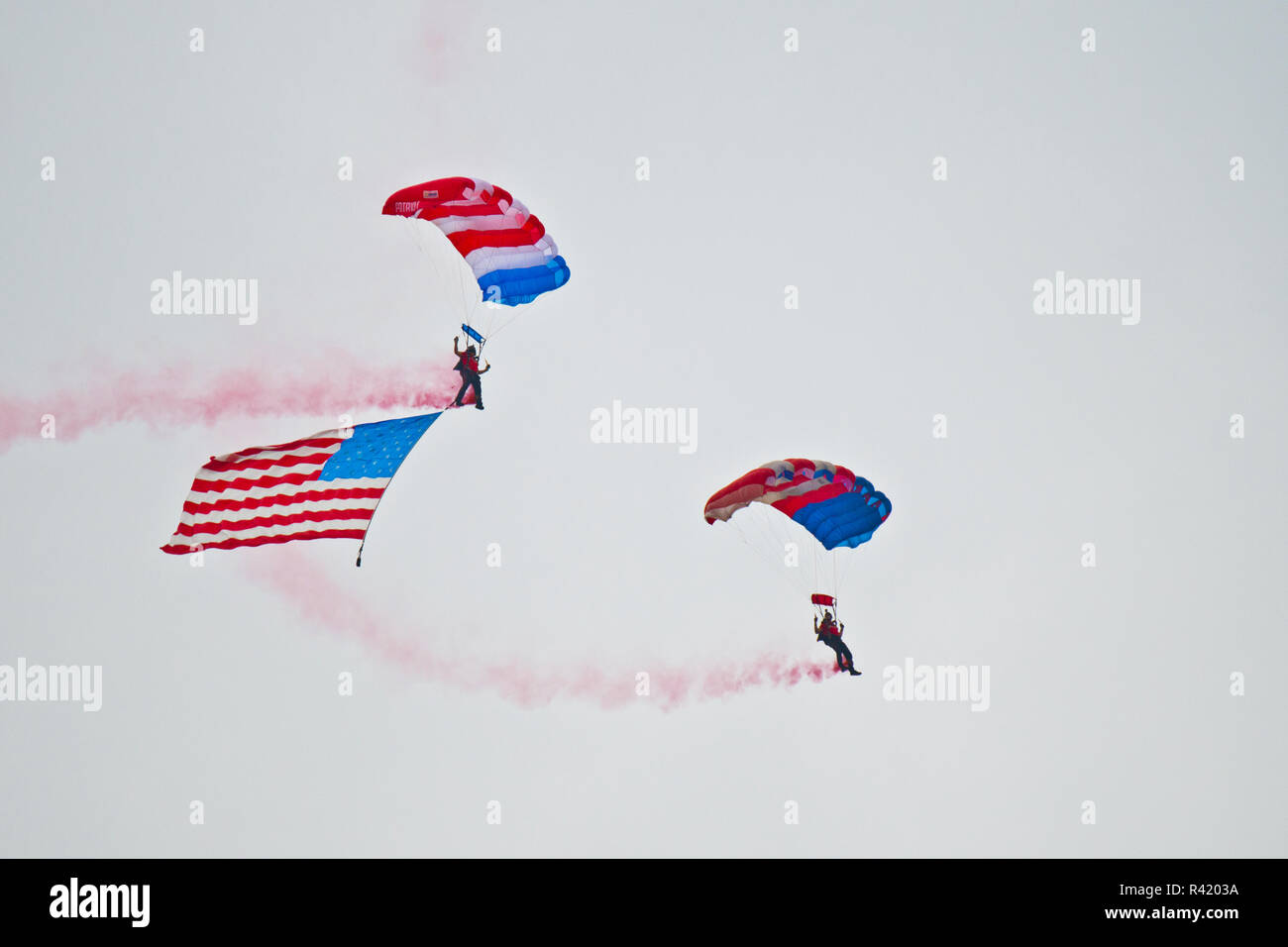 USA (Wisconsin), Oshkosh AirVenture 2016, l'Équipe de parachutistes, Patriot Banque D'Images