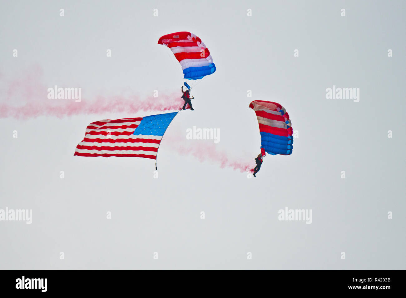 USA (Wisconsin), Oshkosh AirVenture 2016, l'Équipe de parachutistes, Patriot Banque D'Images